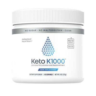 Hi-Lyte Keto K1000 Electrolyte Powder | Unflavored | Hydration Supplement Drink Mix | Boost Energy &amp; Beat Leg Cramps | No Sugar, No Stevia, No Maltodextrin | 50 Servings