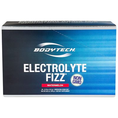 BodyTech Electrolyte Fizz Packets, Watermelon - Supports Energy &amp; Endurance with 1200MG of Vitamin C, On The Go Refreshment (30 Packets)