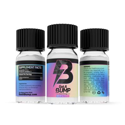 GotABUMP.com Got A Bump - 1g Container (500mg Caffeine Per Vial) (2-Pack)