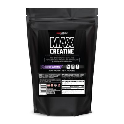 Max Muscle Ultra Pure Creatine Monohydrate Powder 5000 mg (5 Grams) | 3rd Party Purity Tested | 100% Micronized and Unflavored for Maximum Absorption | Keto Friendly | 8.8 Ounces | 50 Servings