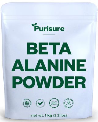 Purisure Beta Alanine Powder 1kg, Pure Beta Alanine Pre-Workout Supplement for Sustained Energy, Beta Alanine Pre Workout Powder for Men and Women, Alanine Supplement for Endurance, 1,334 Servings