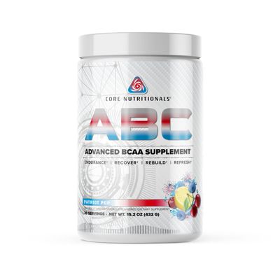 Core Nutritionals Platinum ABC Advanced Intra-Workout BCAA Supplement with 2.5 G Glutamine, Beta Alanine, Citrulline Malate, 20 Servings (Patriot Pop)