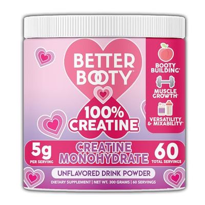 100% Creatine for Women, Premium Creatine Monohydrate Powder 200 Mesh Micronized Creatina, Glute Builder Supplement, 60 Servings