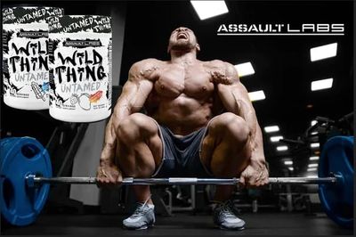 Assault Labs Wild Thing Pre Workout Powder Blend of Di-Citrulline Malate,Beta Alanine,L-Glutamine,Caffeine Anhydrous,L-Tyrosine,Huperzine,Cocoa Extract for Energy, Muscle Health and Focus| Rocket Pop