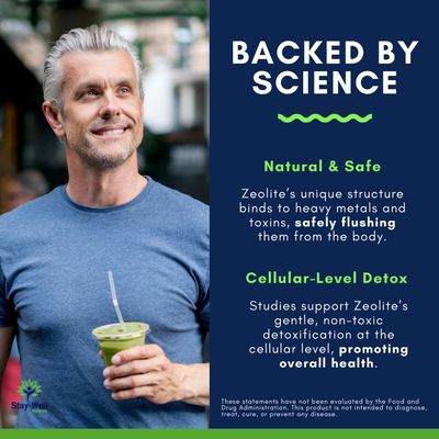 Stay-Well Naturals Total Detox, Heavy Metal Detox for Adults- Zeolite, Chlorella, Milk Thistle, Shilajit & Iodine, Toxin Cleanse, Heavy Metal Cleanse, 60 Mixed Berry Gummies