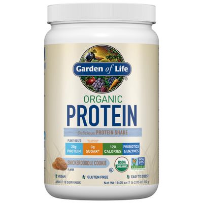 Garden of Life Vegan Protein Powder - Snickerdoodle Cookie - 20g Plant Protein, BCAAs, Probiotics &amp; Digestive Enzymes - Gluten-Free, Non-GMO