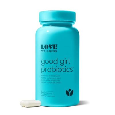 Love Wellness Good Girl Probiotics | Women&#39;s Vaginal Health Supplement | Vaginal Probiotics for Women pH Balance &amp; Urinary Tract Health | Support Vaginal Odor &amp; Flora | 60 Count