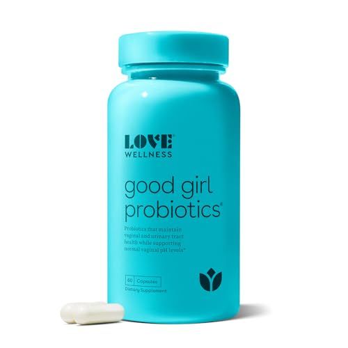 Love Wellness Good Girl Probiotics | Women&#39;s Vaginal Health Supplement | Vaginal Probiotics for Women pH Balance &amp; Urinary Tract Health | Support Vaginal Odor &amp; Flora | 60 Count