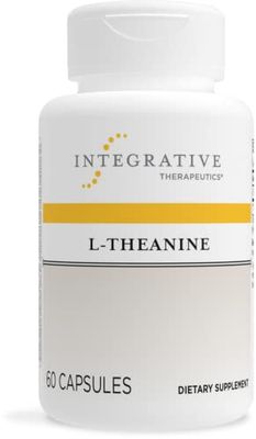 Integrative Therapeutics L-Theanine - L-Theanine to Support a Relaxed State* - Healthy Stress Response* - Vegan &amp; Gluten-Free Amino Acid Supplement - 200 mg, 60 Capsules