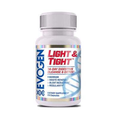 Evogen Light &amp; Tight - 14-Day Digestive Cleanse &amp; Detox | Supports Detox, Gut Balance, &amp; GI Comfort | Senna Extract, PreforPro Prebiotic, Magnesium Citrate | 28 Capsules