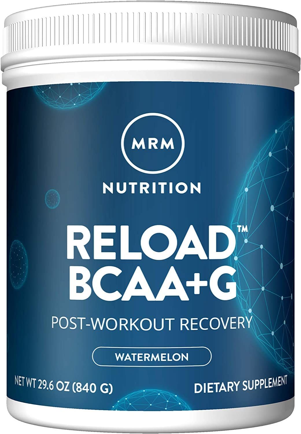 MRM Nutrition Reload BCAA+G Post-Workout Recovery | Watermelon Flavored | 9.6g Amino Acids | with CarnoSyn | Muscle Recovery | Keto Friendly | 840g, 67 Servings