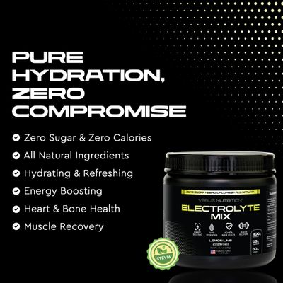 VERUS NUTRITION Electrolytes Powder No Sugar- Zero Calorie Hydration Powder | Sugar Free Electrolytes for Fasting, Keto &amp; Vegan | Natural Ingredients Electrolyte Mix for Energy Boost, 60 Servings