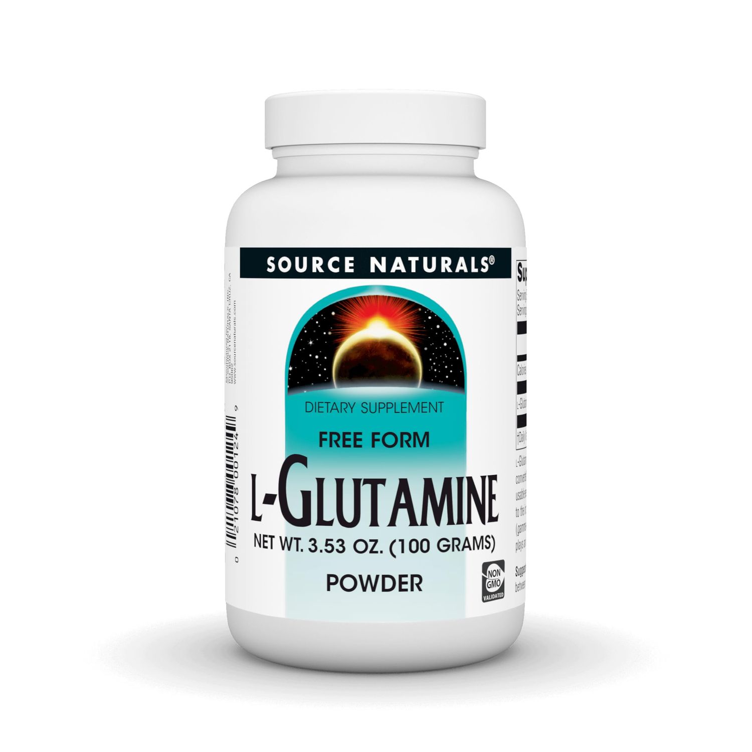 Source Naturals L-Glutamine, Free Form Amino Acid That Supports Metabolic Energy* - 100 Grams Powder