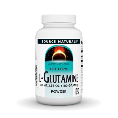 Source Naturals L-Glutamine, Free Form Amino Acid That Supports Metabolic Energy* - 100 Grams Powder