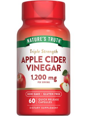 Nature&#39;s Truth Apple Cider Vinegar Capsules | 1200mg | Quick Release Pills | Non-GMO &amp; Gluten Free Supplement