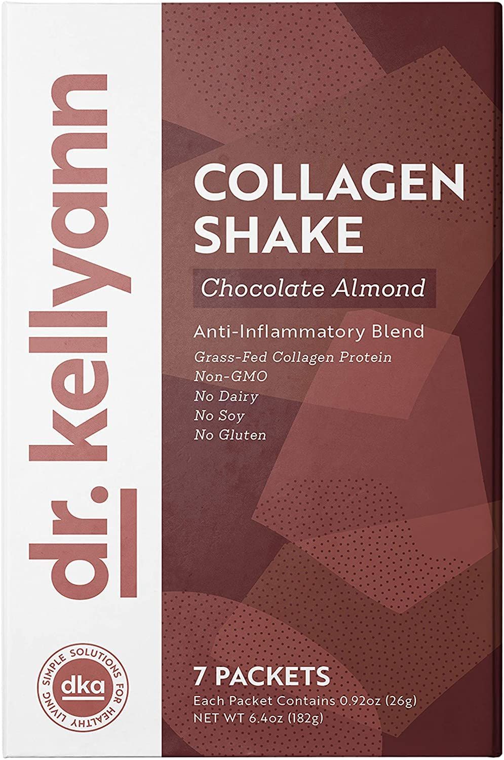 Dr. Kellyann Keto Chocolate Almond Shakes - 100% Grass Fed Collagen Protein by Bone Broth Expert Gluten Free, Dairy Free, Soy Free, Non-GMO - Perfect for Keto, Paleo &amp; Weight Loss Diets (7 Servings)