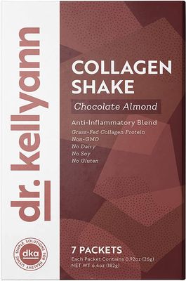 Dr. Kellyann Keto Chocolate Almond Shakes - 100% Grass Fed Collagen Protein by Bone Broth Expert Gluten Free, Dairy Free, Soy Free, Non-GMO - Perfect for Keto, Paleo &amp; Weight Loss Diets (7 Servings)