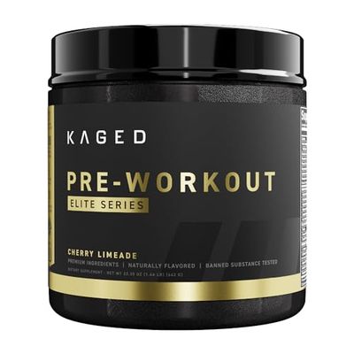 Kaged Pre Workout Powder Pre-Workout Elite for Men &amp; Women | High Stimulant for Energy, Focus, Pumps | L-Citrulline, Beta Alanine, Creatine &amp; 388mg of Organic Caffeine | Cherry Limeade