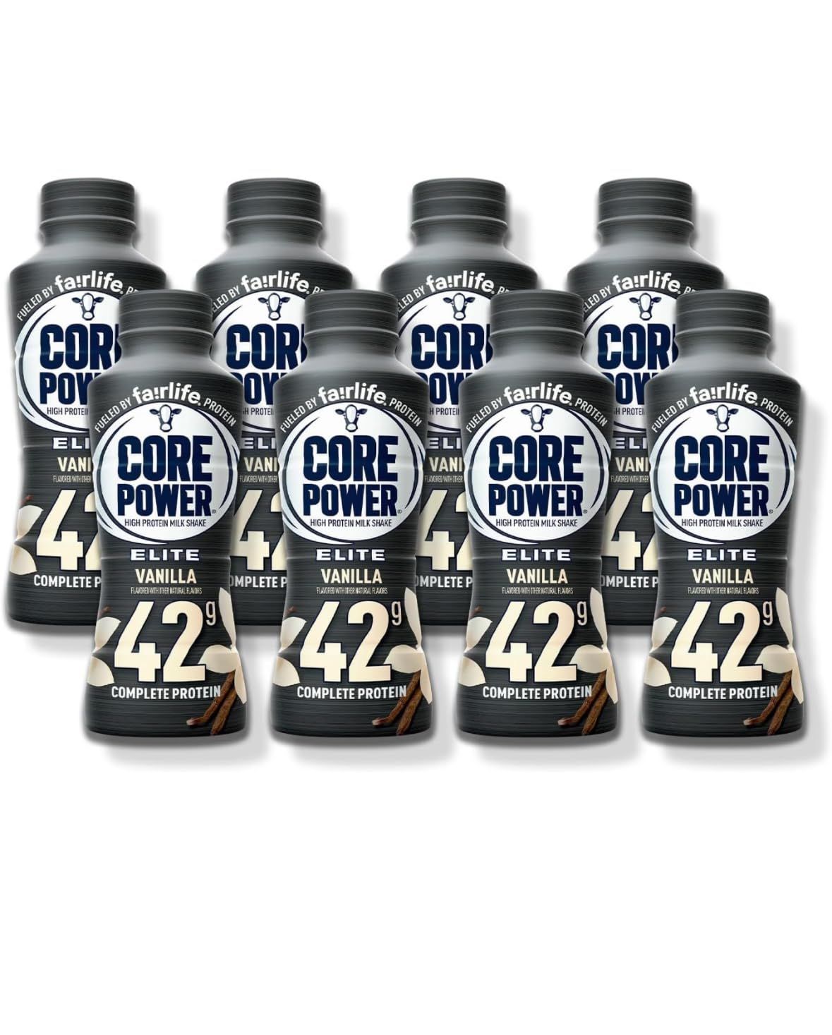 FAIRLIFE NUTRITION PLAN Core Power Elite 42g. Protein Shake, Vanilla - Liquid (14 fl. oz, 8 pk.) in Baxter Expresss packaging