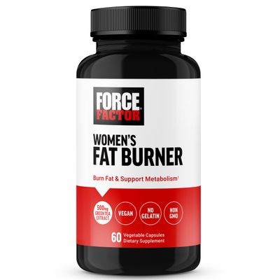 FORCE FACTOR Womens Fat Burner, Metabolism Booster, and Weight-Loss Supplement Support, Green Tea Fat Burner Weight-Loss Pills to Help with Energy, Diet, and Exercise, Vegan, Non-GMO, 60 Capsules