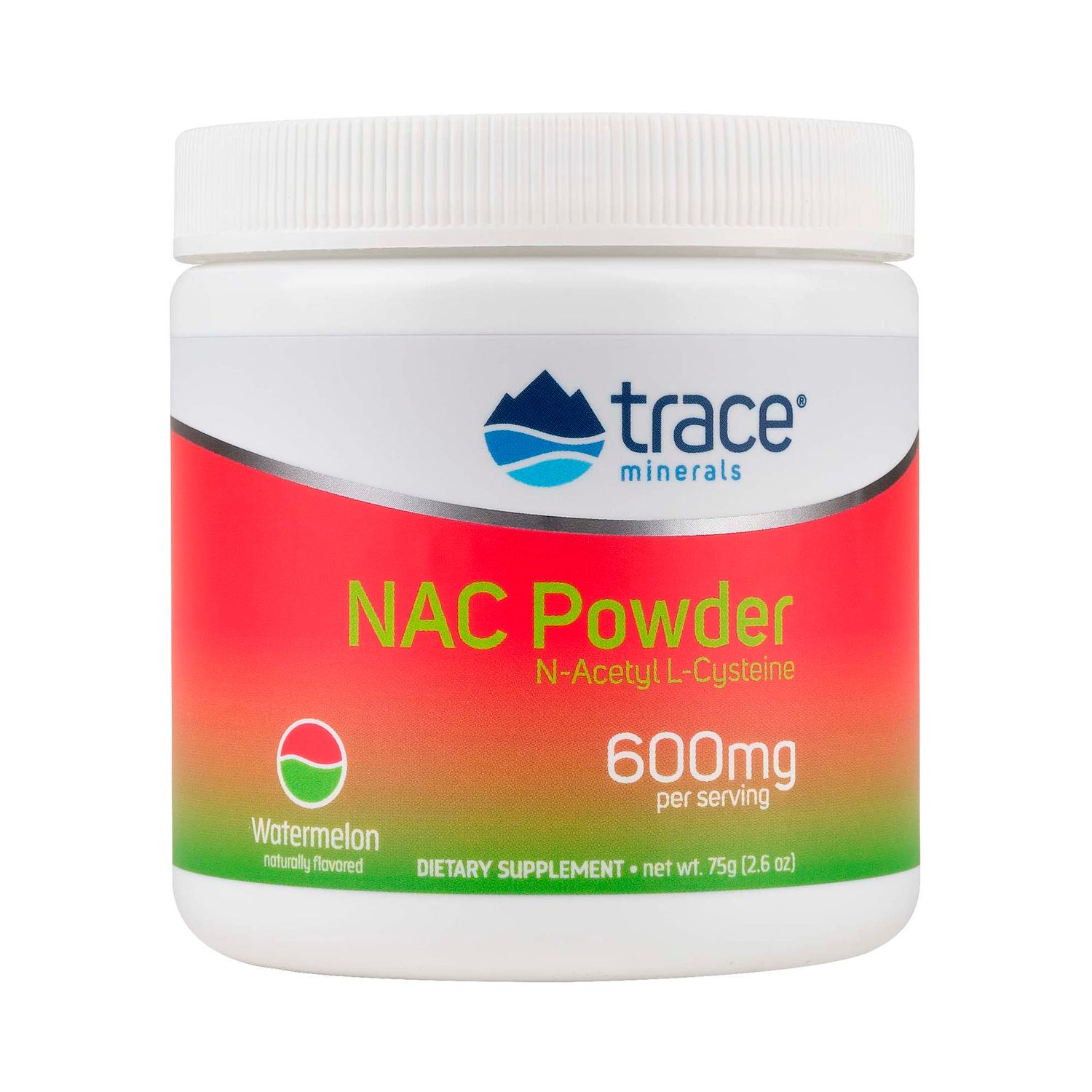 Trace Minerals | NAC Powder with N-Acetyl L-Cysteine Amino Acids | 600 mg to Support Immune System and Normally Functioning Liver and Kidneys | Natural Watermelon Flavor | 30 Servings, 2.6 oz jar