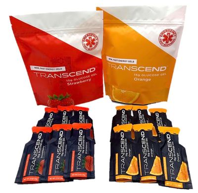 First Aid Global Transcend 15g Glucose Gel - Orange &amp; Strawberry Assortment (12)