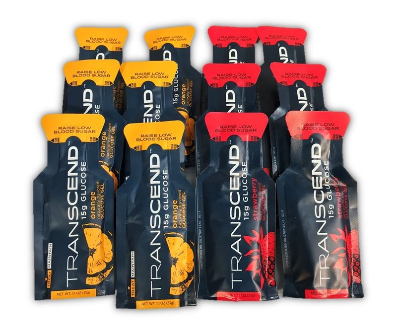 First Aid Global Transcend 15g Glucose Gel - Orange &amp; Strawberry Assortment (12)