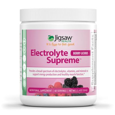 Jigsaw Health Electrolyte Supreme Jar, Berry Licious, 60 Servings