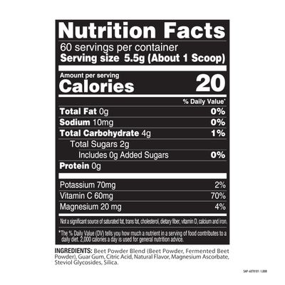 Nature Fuel Power Beets Powder, Delicious Mixed Berry, Concentrated Superfood Supplement, Supports Circulation, Natural Energy & Stamina, Non-GMO, 60 Servings (Packaging May Vary)