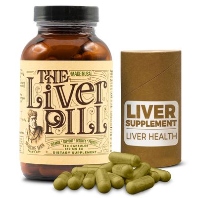The Liver Pill 120 Capsules - Herbal Liver Cleanse Detox &amp; Repair Pills with Burdock Root, Milk Thistle, Rosemary, and Flax Seed - Non-GMO, Organic, and Natural Liver Detox Pills for Men and Women
