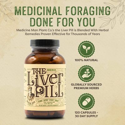 The Liver Pill 120 Capsules - Herbal Liver Cleanse Detox & Repair Pills with Burdock Root, Milk Thistle, Rosemary, and Flax Seed - Non-GMO, Organic, and Natural Liver Detox Pills for Men and Women
