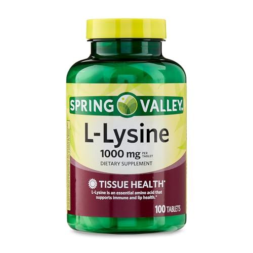 Spring Valley L-Lysine Tablets, 1000mg, 100 Ct, Pack 1