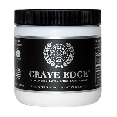 Crave Edge Alcohol Craving Support | Physician-Formulated | Anti Alcohol Replacement Drink | Stop Drinking Alcohol | Liver Detox | Fast Acting | No Big Pills or Bad Taste | 150G Powder-30 Servings