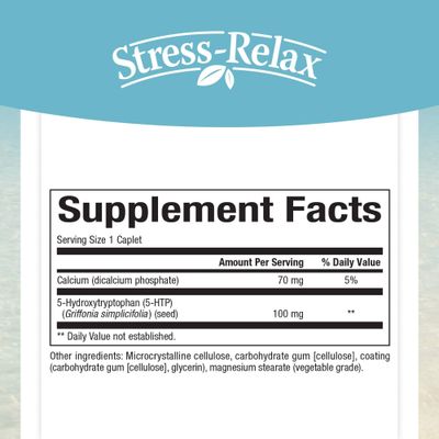 Natural Factors, Stress-Relax 5-HTP 100 mg, Pharmaceutical-Grade Supplement, Supports Sleep &amp; Emotional Well-Being, 120 Count (Pack of 1)