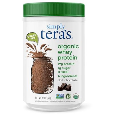 tera&#39;s Simply Organic whey Protein Powder, Dark Chocolate Flavor