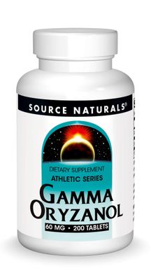 Source Naturals Gamma Oryzanol, Athletic Series Dietary Supplement SUitable for Vegetarians, 60 MG - 200 Tablets