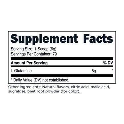 TransformHQ L-Glutamine Powder 500g (Strawberry Lemonade) - Gluten Free, Non-GMO