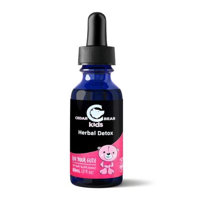 Cedar Bear Herbal Detox for Kids is a Liquid Herbal Supplement That Helps The Immune System &amp; Protects Organs That are Often affected 2 fl oz / 60 ml
