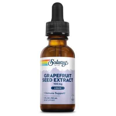Solaray Grapefruit Seed Extract Liquid 100mg - Immune Support Supplement w/Antioxidants and Polyphenols - Gut Health and Digestion Support - 60-Day Guarantee, Lab Verified, Approx. 100 Serv, 1 FL OZ