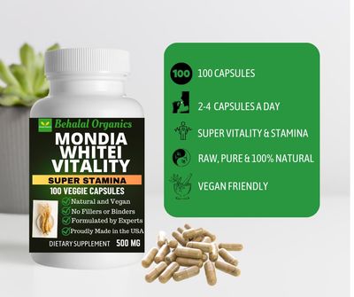 Mondia Whitei Natural Pure Supplement (Mulondo, Entengo, Mukombero, Gondolosi, White Ginger)