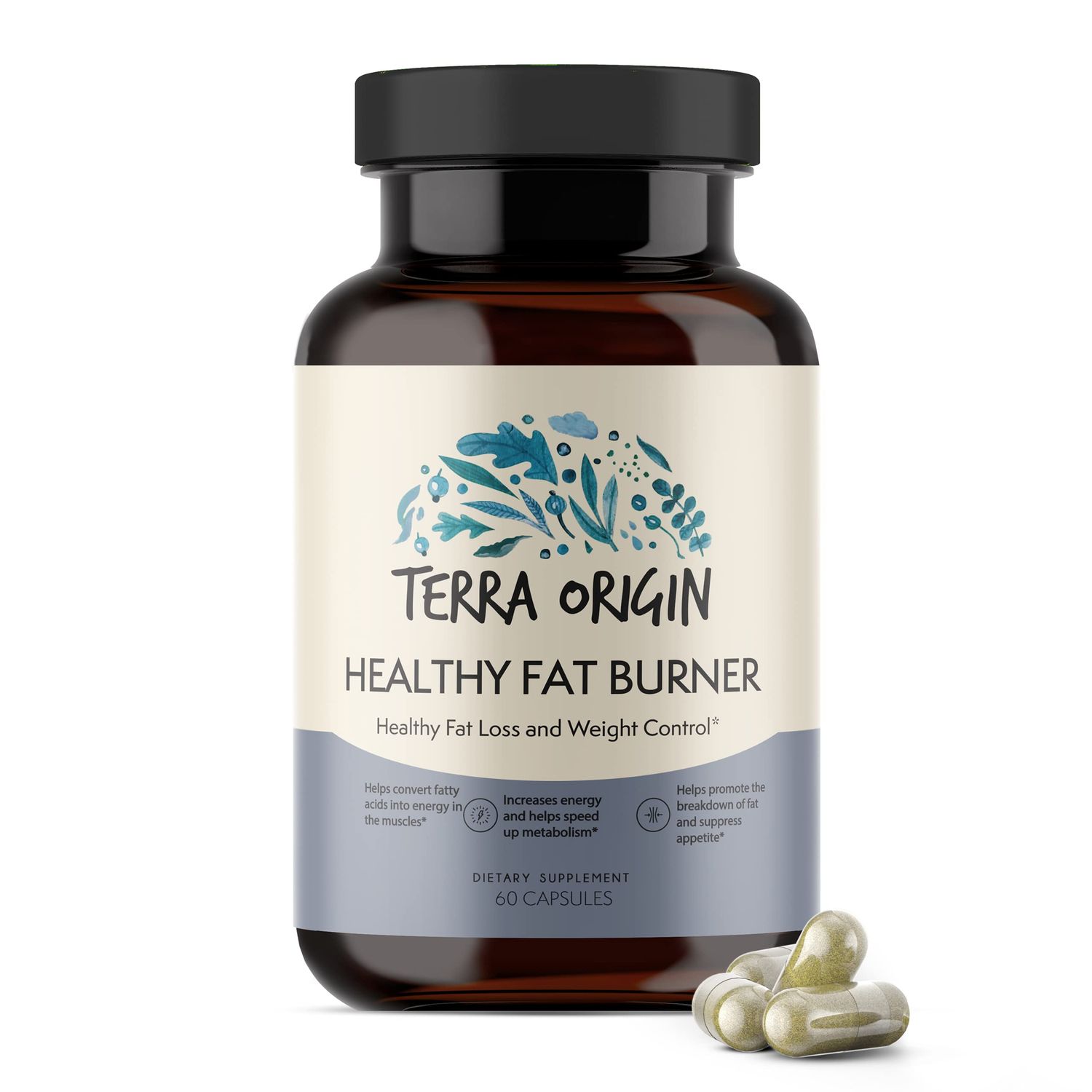 TERRA ORIGIN Metabolism Boost &amp; Fat Loss - Amino Acids and Natural Plant Extracts to Increase Energy &amp; Metabolism, Block Cravings, Stop New Fat Storage*