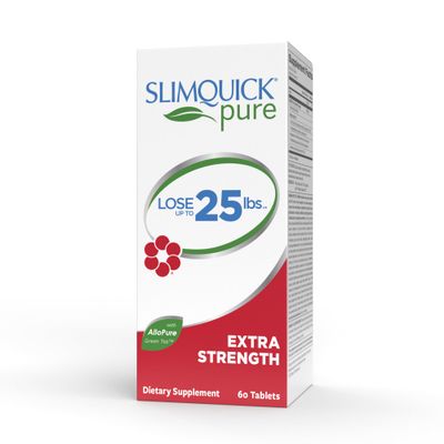 Slimquick Pure 3x Extra Strength Pill for Women, Helps Achieve Weight Goals, Helps Metabolism, Lose Excess Water, Keeps Full for Longer with Green Tea Extract, Caste Tree, Caffeine, MCT Oil - 60 Count