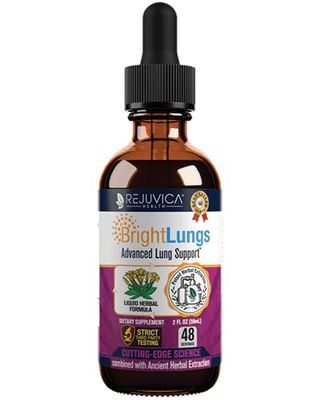 Bright Lungs - Lung Detox Support Supplement to Help Maintain Overall Lung &amp; Respiratory Health - Grindelia, Lobelia, Licorice, Wild Cherry &amp; More!