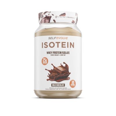 selfevolve Isotein Isolate Protein Powder - Post Workout Recovery Protein Powder - 25g Whey Isolate Protein, 0g Added Sugar, 1g Fat (Milk Chocolate, 2lbs)