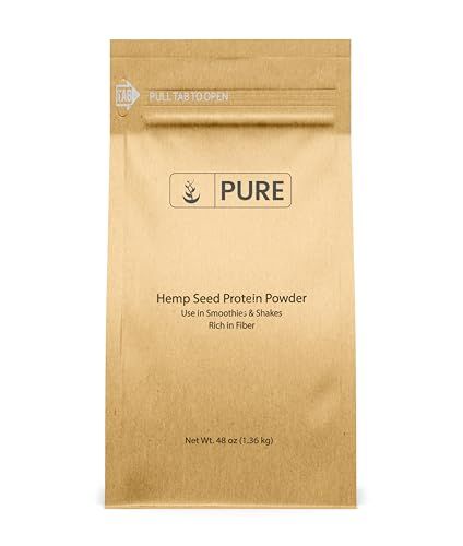 Pure Original Ingredients Hemp Seed Protein Powder (3 lb) Smoothies &amp; Shakes, Nutty Flavor, Smooth Texture