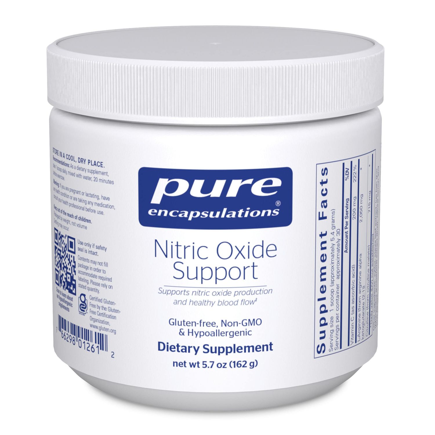 Pure Encapsulations Nitric Oxide Support | Supports Healthy Oxygen Circulation and Promotes Energy Production Within Muscles | 5.7 Ounces
