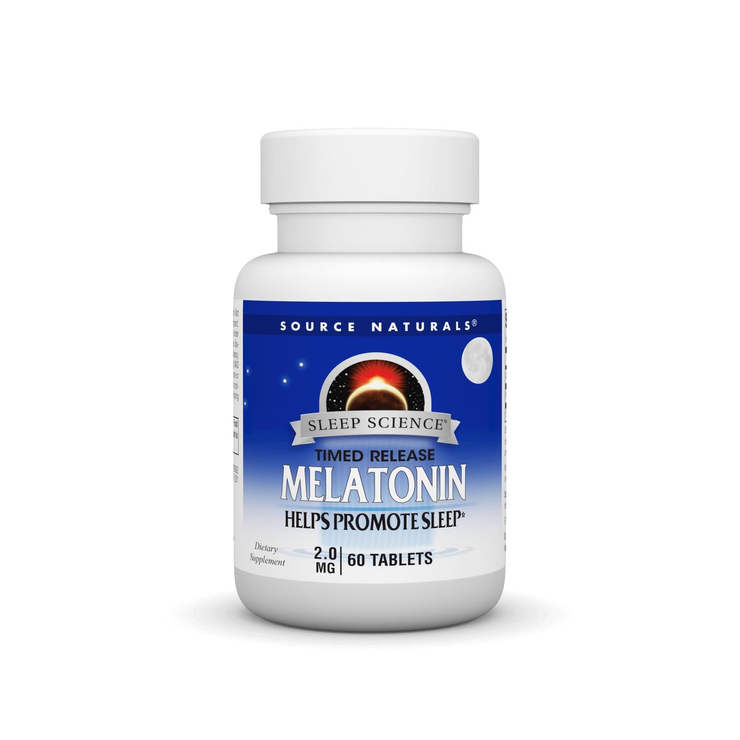 Source Naturals Melatonin, Helps Promote Sleep*, 2 mg - 60 Time-Released Tablets