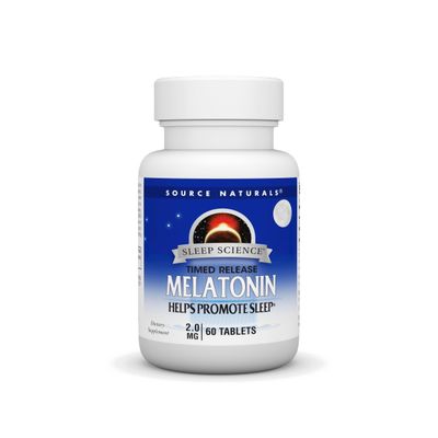 Source Naturals Melatonin, Helps Promote Sleep*, 2 mg - 60 Time-Released Tablets