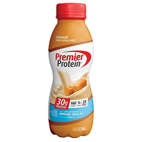 Premier Protein Shake, Caramel, 30g Protein, 1g Sugar, 24 Vitamins &amp; Minerals, Nutrients to Support Immune Health, 11.5 fl oz