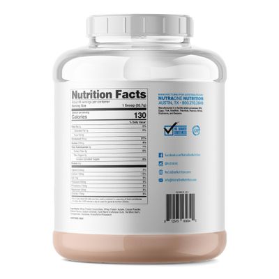ProteinOne Whey Protein by NutraOne -Promote Recovery and Build Muscle with a Protein Shake Powder for Men &amp; Women (Gourmet Chocolate - 5 lbs)